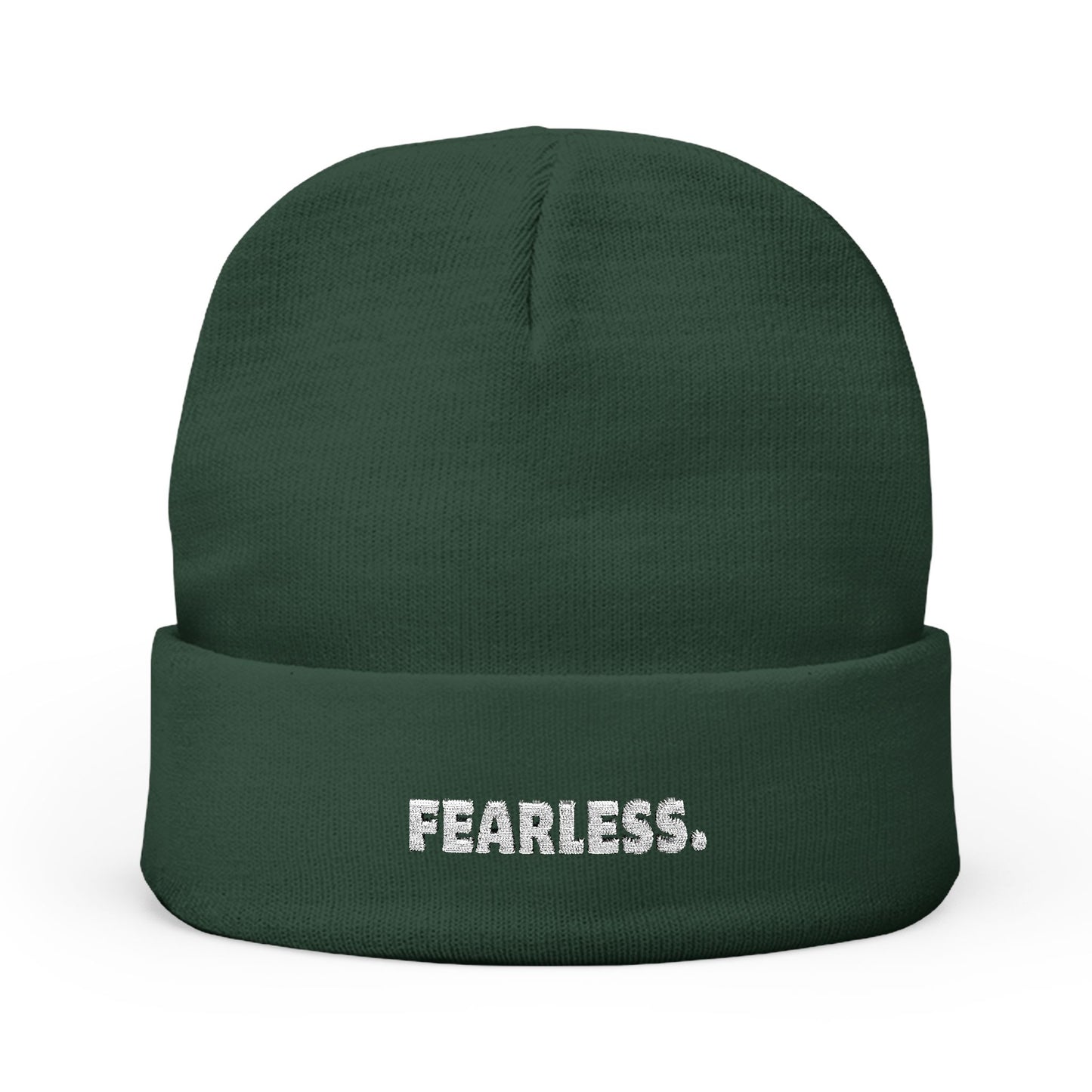 FEARLESS. - KNIT EMBROIDERED BEANIE