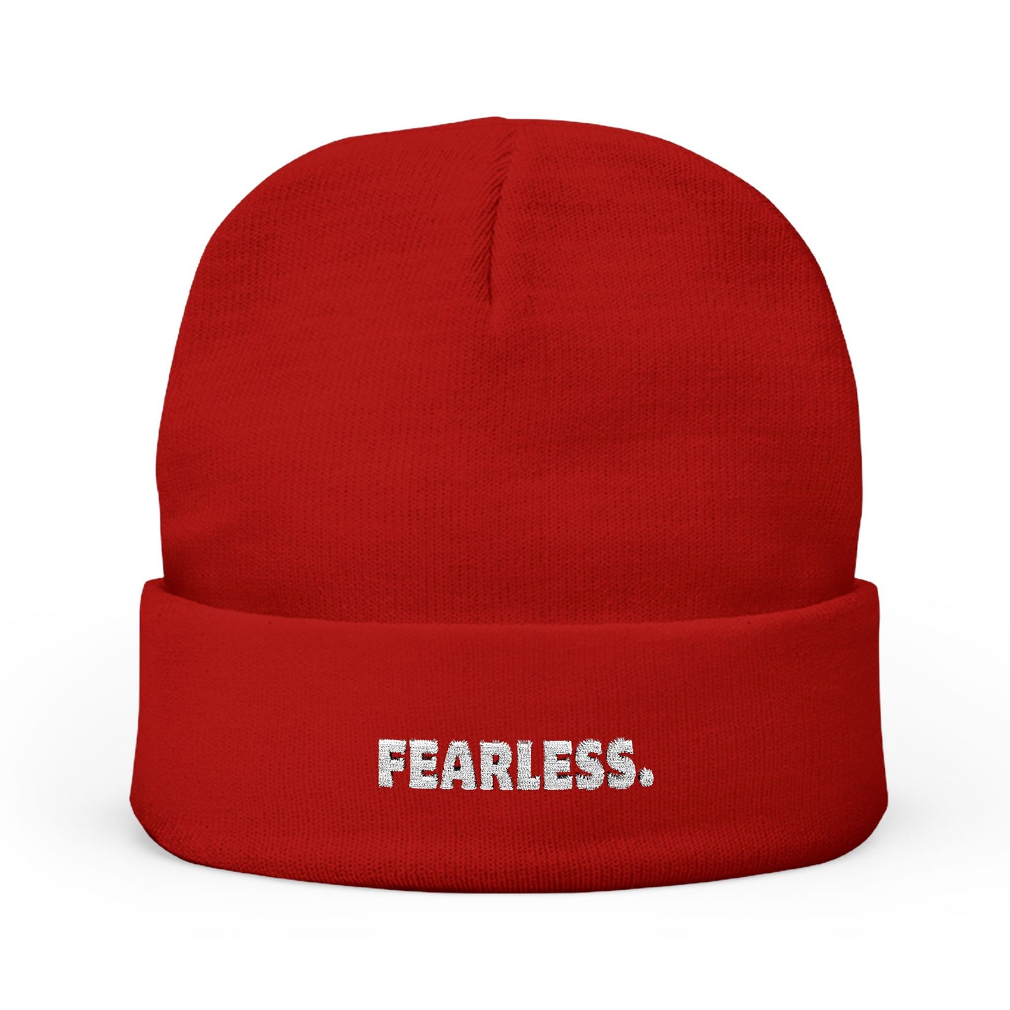 FEARLESS. - KNIT EMBROIDERED BEANIE