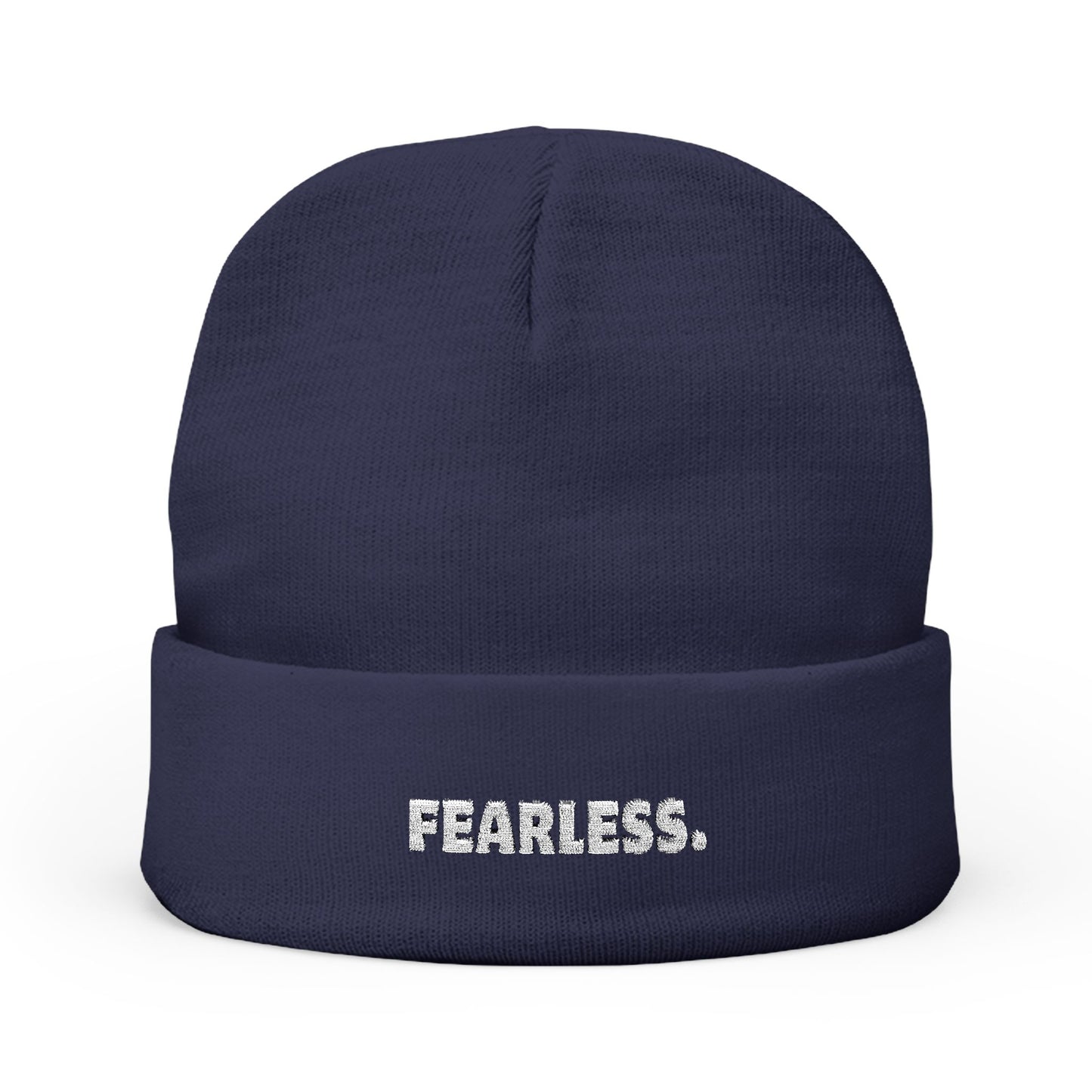 FEARLESS. - KNIT EMBROIDERED BEANIE