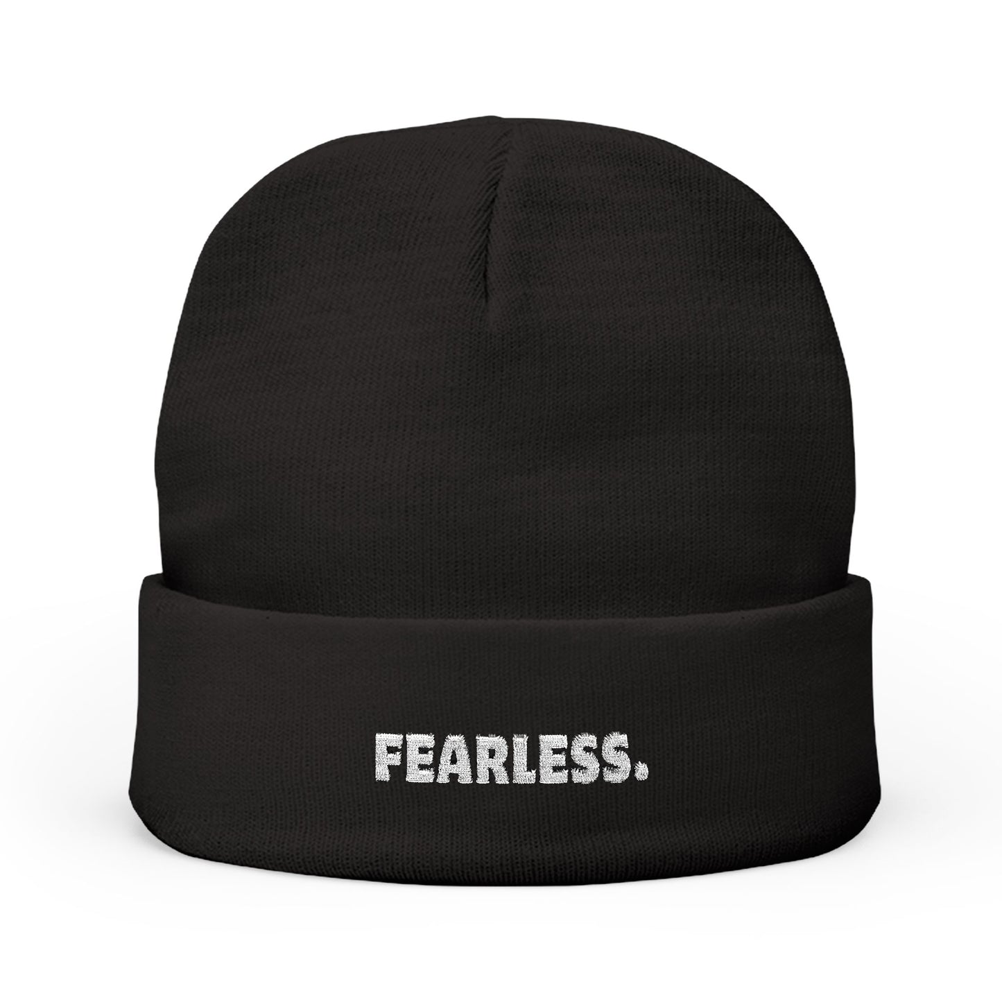 FEARLESS. - KNIT EMBROIDERED BEANIE